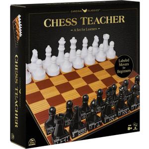 Spin Master Games, Cardinal Classics Chess Teacher, Learn to Play Strategy Board Games for Beginners, Chess Sets for Adults, 2 Players, for Ages 8 & Up