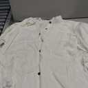 Women's Dressy Casual Blouses Business Work Tops Long Sleeve Crew Neck Pleated Shirts Fall Outfits White, XL