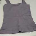 EUYZOU Women's Tummy Control Shapewear Tank Tops Seamless Square Neck Compression Tops Slimming Body Shaper Camisole (Large, Black/White/Grey 3pk)