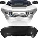 6" Windshield Wind Shield Windscreen Air Deflector for Harley Touring Road Glide FLTRX Special FLTRXSTSE CVO Road Glide FLTRXSE 2023-2024, for Dual Headlights (Black)