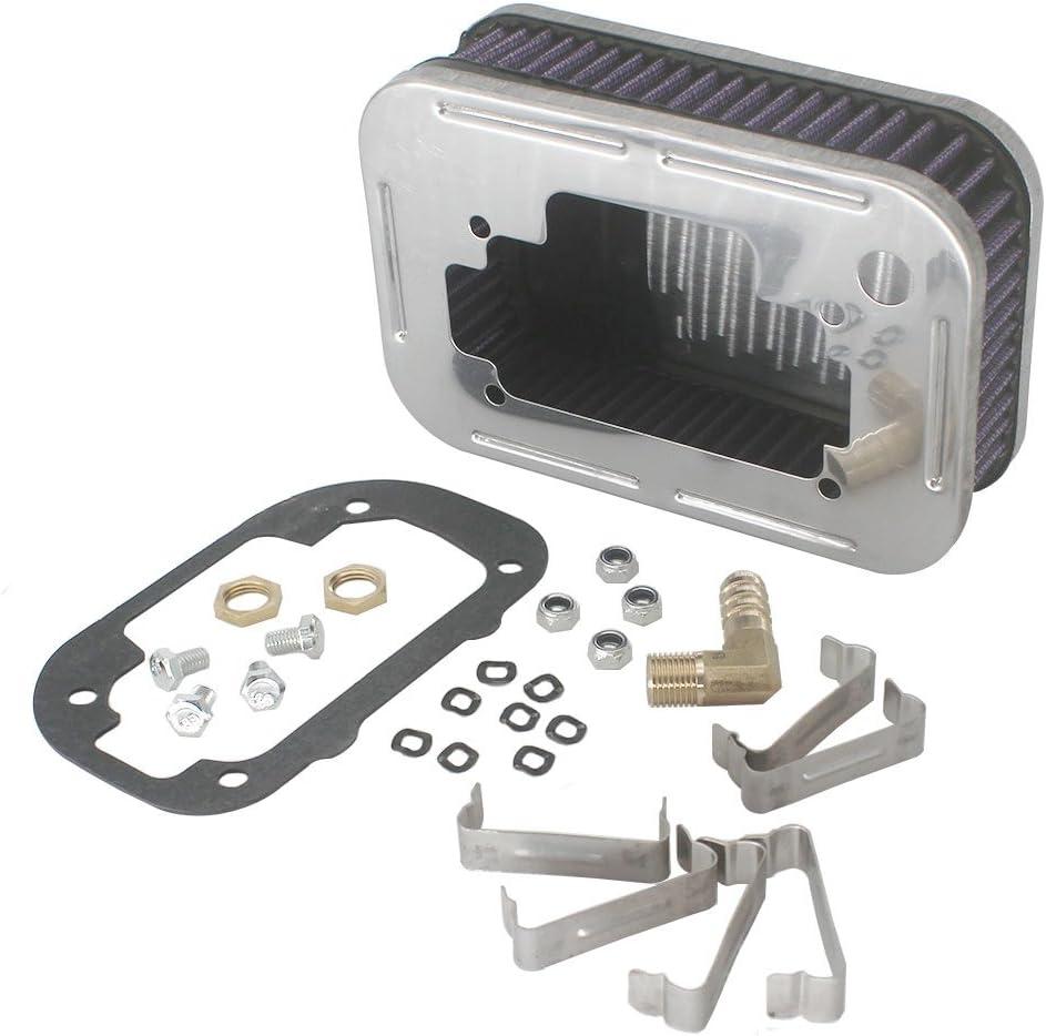 KIPA Air Filter assembly for Carburetor 32/36 DGV DGAV DGEV 38 DGAS Washable Air Filter Cleaner 1 7/8" Tall Replace OEM part Number 99217.331 99217-331 56-1030 561030 Stainless metal plate
