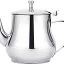 SANQIAHOME 360ml(13Oz) Stainless Steel Small teapot (Silver)