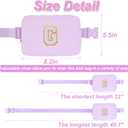 Belt Bag Fanny Pack Crossbody Bags with Initials Cute Stuff Birthday Gifts for Teenager Girls Trendy Stuff - White G,Lavender Bag