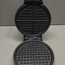 FineMade 7 Inches Round Classic Waffle Maker Machine, Mini Waffle Maker, Non-stick Waffle Irons, Thin Waffle Maker Crispy, Black