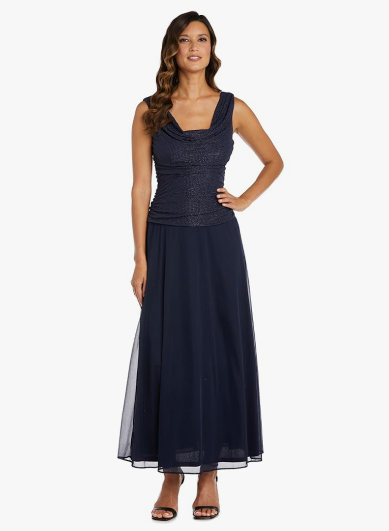 R&M Richards Women's Glimmer Flow Dress, Size 14W 