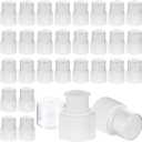 Yulejo Plastic Push Pull Replacement Caps 28 mm Twisted Sport Bottle Lid Reusable Water Bottle Cap Screw Tops for Water Bottles Soda Bottles (White)