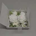 Ling's moment 2pcs Wedding Shoulder Corsage Artificial Flowers, Girl/Mother Homecoming/Prom Corsages Wristlet Dcor, etc. White Pearl