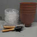 GREATLINK 6 Inch Self Watering Plant Pots  Indoor Planter for Succulents, Orchids, Bonsai & Flowers, Durable Nursery Pots with Automatic Watering System (Set of 5)