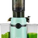 Cold Press Juicer Machines,Fretta Slow Masticating Juicer Machines with 4.25" Large Feed Chute,Fit Whole Fruits & Vegetables Easy Clean Self Feeding,High Juice Yield,BPA Free (Blue) (1.0 L)