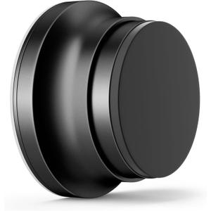 Door Stoppers for Wall, 1.65 x 0.9 Inch Door Knob Wall Protector with Silicone & Aluminum Alloy, Adhesive & Screw Mounting Door Bumper for Home & Office Walls, Black