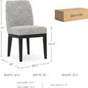 Signature Design by Ashley Burkhaus Traditional Upholstered Dining Chair, Set of 2, Dark Brown, 21"W x 24"D x 36"H