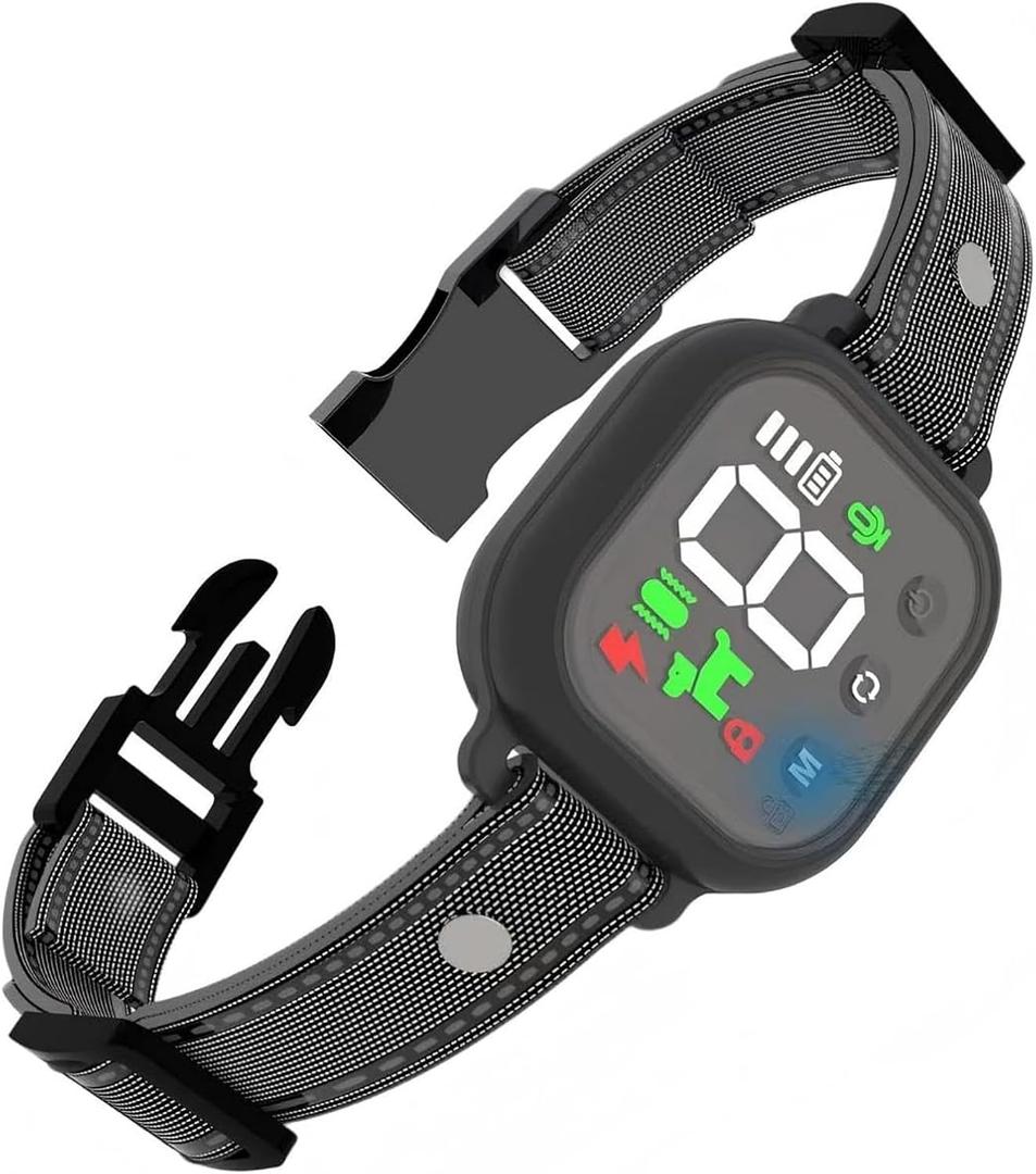 Noobark Dog Bark Collar,Smart No Anti-Bark Dog Collar with 4 Modes&8 Sensitivity Levels,Rechargeable Bark Collar for Small Medium Large Dogs (Black)