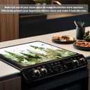 Stove Top Cover for Electric Stove,Green Misty Forest Bears Extra Thick Rubber Stovetop Protector Mat, Heat Resistant Glass Cooktop Oven Cover 28.5'' x 20.5''