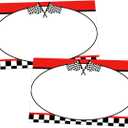 Racing Car Table Place Cards - 25PCS Tent Cards - 2.1 x 3.5 Two Fast Food Lables - Name Place Cards for Table Setting - Name Cards for Birthday Party Baby Shower - Scored for Easy Folding -17