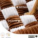 FUNNY FUZZY Pet Couch Covers for Sofa, Dog Couch Bed for Furniture Protector, Pet Bed Mat, Couch Cover for Dogs Washable with Non Slip, Medium, Brown (33.5"L x 30.5"W x 5.5"Th)