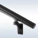 8 FT Handrails Kit for Indoor Outdoor StairsModern Aluminum Handrail Set1.4" Diameter Bar,Adjustable 304 Stainless Steel Brackets IncludedRust Free. (Matte Black, 8 FT)