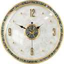 Ergocar Natural Shell Wall Clock, Creative Silent and Tick-Free Wall Clock, Suitable for Decorating Living Rooms, Entrance Halls, Bedrooms, and Conference Rooms, 15.74
