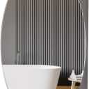 Movo Oval Medicine Cabinet with Mirror,18 inch x 26 inch Frameless Mirrored Medicine cabinets for Bathroom with Mirror,Surface Mounted Installation Only (Sliver)