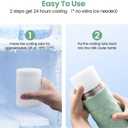 Mosthink 22oz Breast Milk Cooler Bottle, 360°Cooling Keeps Milk 24 Hours Fresh Portable Breastmilk Chiller with 2pcs Baby Storage Bottle for Travel & Outdoor Use, Breastfeeding Essentials