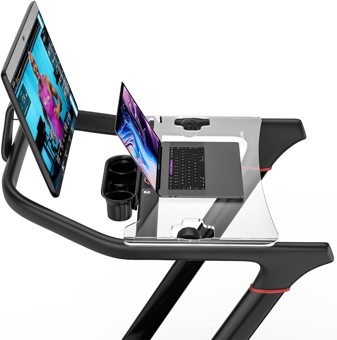SELINA Tread Laptop Tray Compatible with the New Peloton Tread - Desk Attachment Specifically Designed for Your Peloton Tread - Walk While You Work With A Sturdy Treadmill Tray - Dedicated Phone Holde