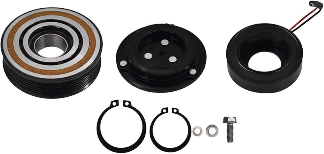 waltyotur AC Compressor Clutch Repair Kit Replacement for Tacoma 2005-2015 2.7L 4.0L 2016 2.7L 3.5L with Pulley Hub Coil
