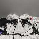 Valentines Day Outfit Women Anime Cosplay Lolita Fancy Dress Maid Dress With Socks Headwear Sets, Size L