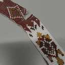 Cowboy Western Beaded Hat Band Rodeo Style Handmade Brown