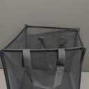Mesh Laundry Hamper Handle Portable Laundry Basket for Clothes Toys and Blankets Breathable Design Material for Home Dorm and Travel (Black)