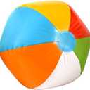 Beach Balls - 20 inch Diameter, Assorted Styles, Perfect for Poolside, Beach, and Outdoor Gatherings (Blue/Orange/White/Green/Red/Yellow)