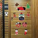 10 Pcs Christmas Door Decorations, Festival Magnetic Decorations for Cabin Door, Reusable Magnets for DCL and Major Cruise Lines