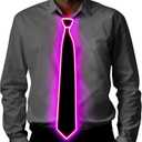 Ainiv Light Up Neckties Bowties Suspenders LED Party Supplies Glow in the Dark Adjustable for Women and Men Parties