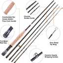 TOPFORT Fly Fishing Rod and Reel Combo Starter Kit, 4 Piece Lightweight Ultra-Portable Graphite Fly Rod Complete Starter Package with Carrier Bag