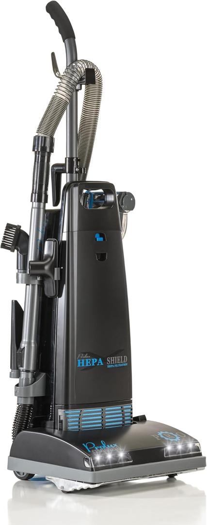 Prolux 8000 Commercial Upright Vacuum with On Board Tools, Bagged Vacuum Cleaner, Commercial Vacuum, HEPA Filter, Floor Selector Switch, 12-Amp Amtek Motor, 107 CFM Suction Power