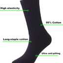 ASTRALUX cotton Socks Unisex 4 Pairs Men's socks & Women's socks (Large, Black)
