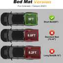 AOMSAZTO Colorado/Canyon Truck Bed Mat for 2023 2024 2025 2026 Chevy Colorado/GMC Canyon 5 ft Short Bed, Custom Fit All Weather Cargo Trunk Liner for Chevrolet Colorado