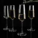 YANGNAY Champagne Flutes Set of 12, 7.5 oz Stemmed Champagne Glasses, Sparkling Wine Glasses for Party, Clear