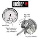 Weber Replacement Thermometer 67088, Center Mount, 2-3/8" Diameter