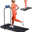 Walking Pad with Handle Bar, Compact Portable Walking Pad Treadmills for Home/Apartment with Handles,3.0HP Small Electric Treadmill for Small Space, 0.6-7.6MPH, 350LBS