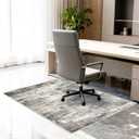 Office Chair Mat for Hardwood Tile Floor, 36"x48"Anti-Slip Under Desk Carpet Protector for Rolling Computer Chair Mat, Machine Washable Office Area Carpet (Chenille,Beige)