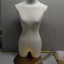 Female Mannequin Dress Form, Adjustable Height Model Body Display Torso with Metal Square Base Stand, Multipurpose Body Manikin for Dress Jewelry Sewing Clothing ( Color : Gold , Size : C )