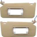Driver Left & Passenger Right Side Sun Visor Replacement Compatible with Honda Accord 2008 2009 2010 2011 2012 2013 2014 2015 2016 with LED Light Replaces# 83280-TA0-A91ZB 83280TA0A91ZB