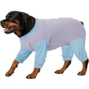 LovinPet Dog Recovery Suit - Medium Large- After Surgery Big Dog Recovery Suit Anti Licking Abdominal Wound Surgical Clothes Post-Operative Vest E-Collar Alternative Recovery Shirt,Blue,XL