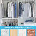 Closet Rods for Hanging Clothes, 17 to 40 Inch Adjustable Metal Closet Rod, Heavy Duty Closet Poles for Wardrobes, Closet, Laundry, Bathroom, Windows, Easy Installation, Silver