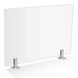 Frameless Glass Railing Panel - 1/2'' Clear Tempered Glass Railing System with 2 Posts - 42" High x 4 FT Long - Install Ready - Indoor and Outdoor Use - Smart Guard Easy Clean (Brushed Stainless)Frameless Glass Railing Panel - 1/2'' Clear Tempered Gl