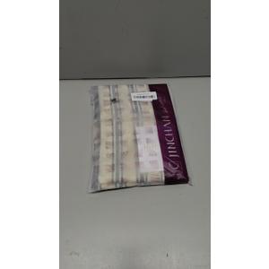 jinchan Striped Linen Kitchen Curtains 36 Inch Cafe Tier Curtains Balanced Stripe Farmhouse Small Drapes for Bathroom Laundry Over Sink Half Window Light Filtering 2 Panels Blue on Linen