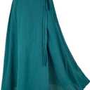 Women's Linen Wrap Skirt Casual Maxi Skirt Vintage A line Linen Skirt (Z2973xgn)