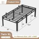 ROIL 24 Inch Twin XL Bed Frame, Metal Bed Frame & Box Spring 2 in 1 Platform with Round Corner Legs, 4000LBS Double Layer Bed Frame with Headboard Holes Mattress Baffles, Noise-Free Easy Assembly