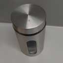 Stainless Steel Airtight Storage Tank with Transparent Window Sealed Canister for Coffee Beans Tea Grains Snacks Kitchen Canisters 6.49X4.33X4.33In