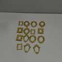 15PCS Vintage Resin Picture Frame - Mini Photo Frame Tiny Antique Frames Small Picture Frame Oval Rectangle Wall Hanging for DIY Jewelry Display Photography Mobile Phone Photo Party Hotel Decor