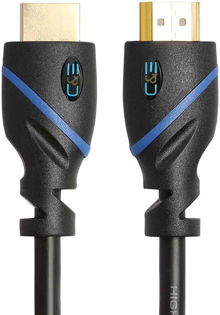 C&E High Speed HDMI Cable with Ethernet Black, (3 Feet/0.9 Meters), Supports 4K, 3D and Audio Return